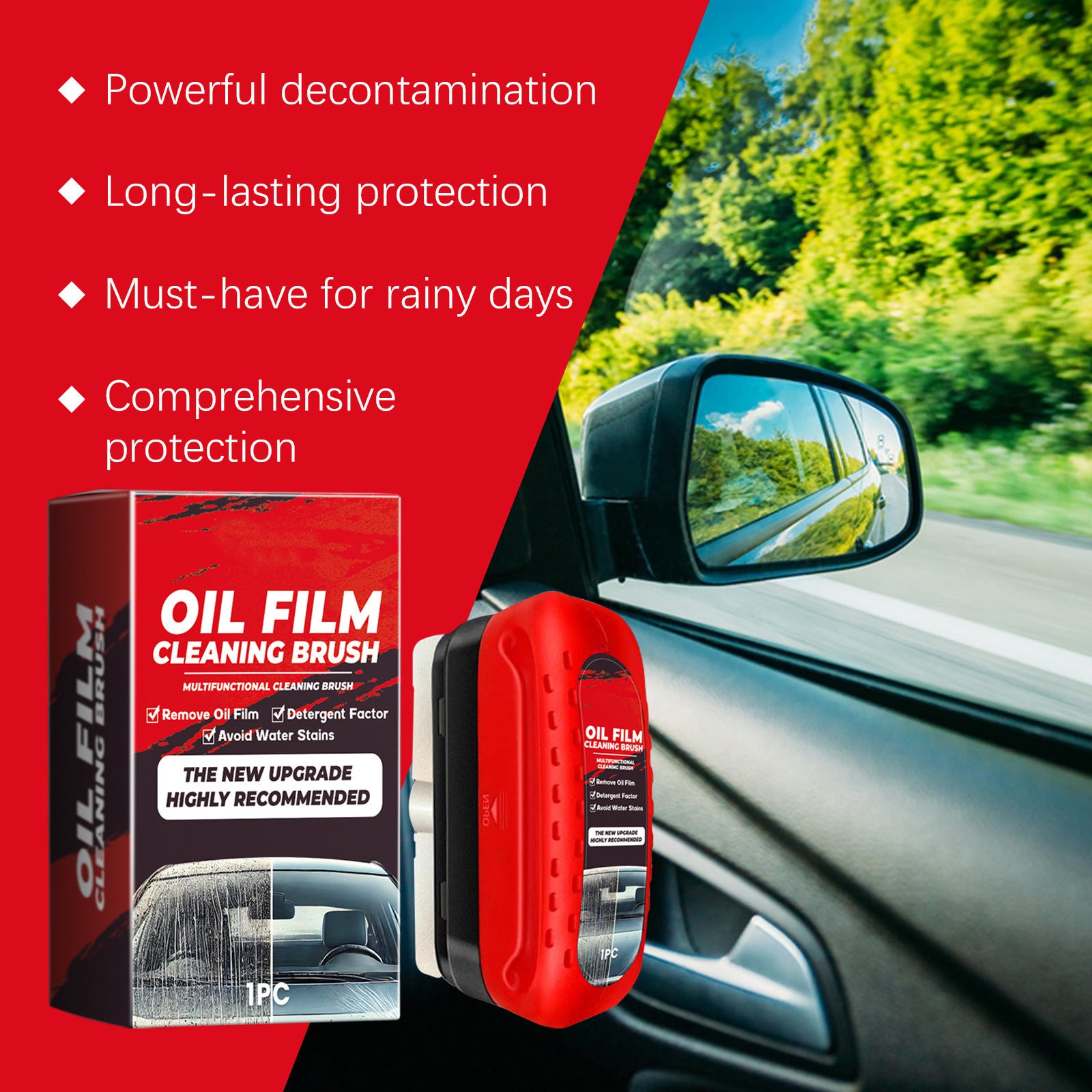 Universal Anti-Rain Fog Cleaning Glass Brush for Car Windshield (MOST DEMANDING)