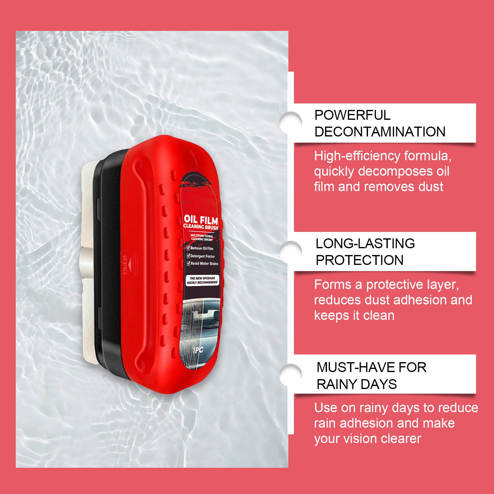 Universal Anti-Rain Fog Cleaning Glass Brush for Car Windshield (MOST DEMANDING)