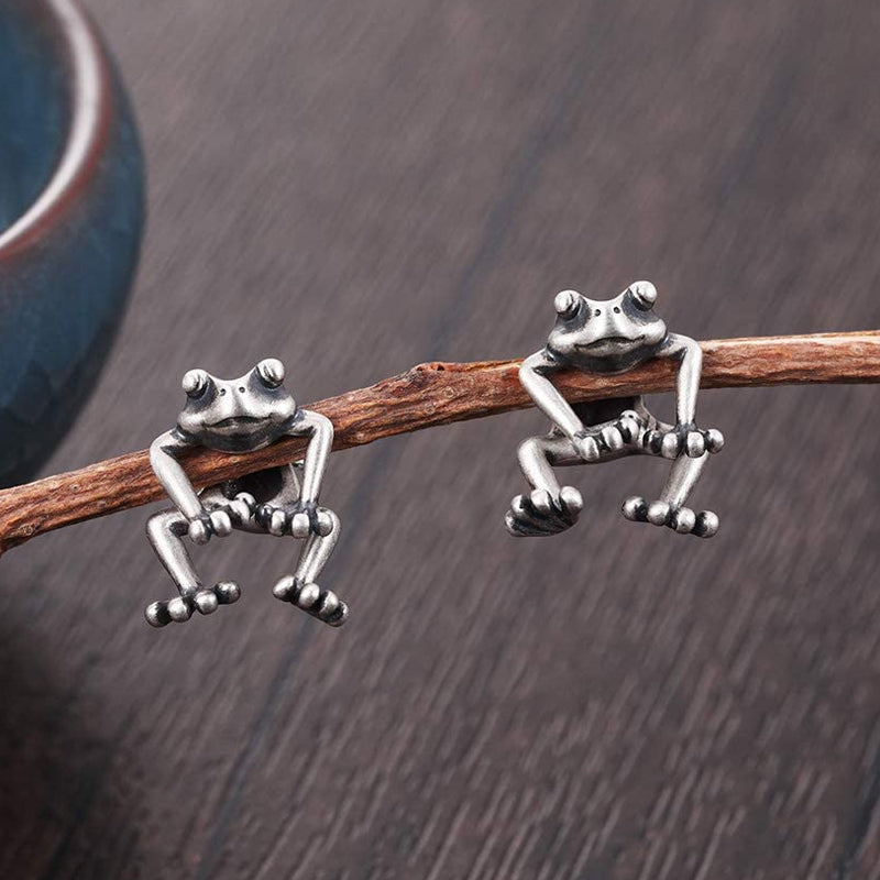Funny & Cute Frog Earrings For Girls (Gold & Silver)