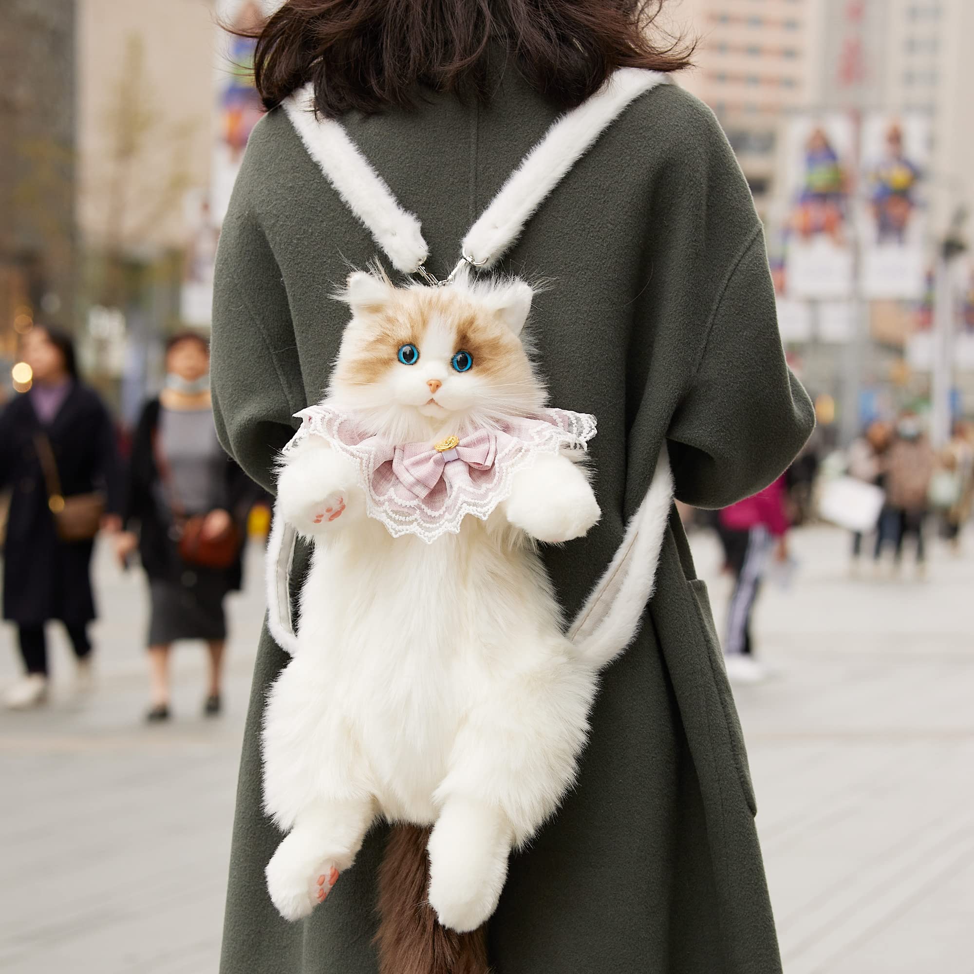 Realistic Cat Backpack